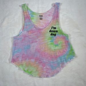 VICTORIAS SECRET PINK TIE DYE TANK TOP